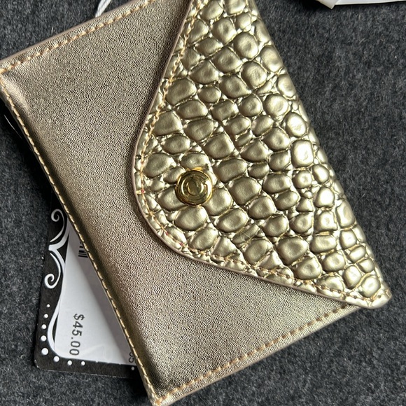 Three OVenture pieces:  Credit card pouch, leather key/phone ring & phone hookup - Picture 2 of 5